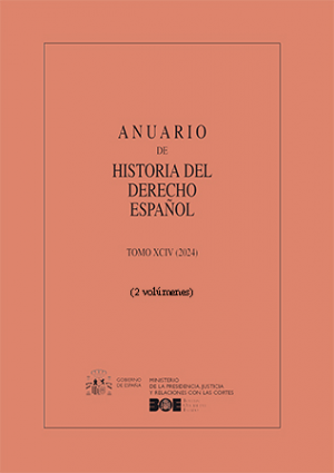 Cubierta de ANUARIO DE HISTORIA DEL DERECHO ESPAÑOL 2024 TOMO XCIV