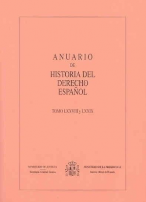Cubierta de ANUARIO DE HISTORIA DEL DERECHO ESPAÑOL 2008-2009