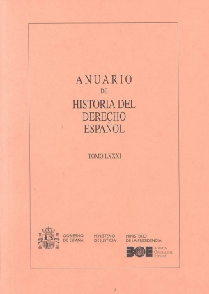 Cubierta de ANUARIO DE HISTORIA DEL DERECHO ESPAÑOL 2011