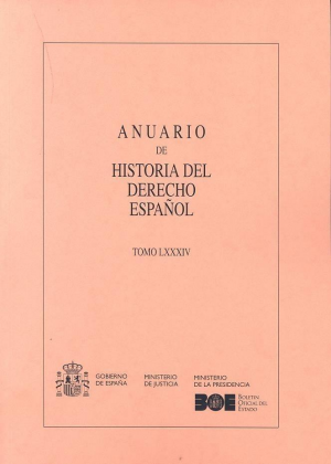 Cubierta de ANUARIO DE HISTORIA DEL DERECHO ESPAÑOL 2014