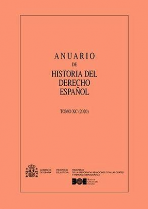 Cubierta de ANUARIO DE HISTORIA DEL DERECHO ESPAÑOL 2020