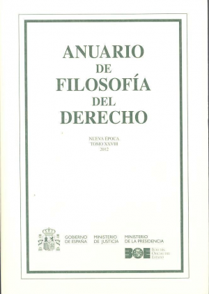 Cubierta de ANUARIO DE FILOSOFÍA DEL DERECHO 2012