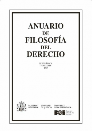 Cubierta de ANUARIO DE FILOSOFÍA DEL DERECHO 2013