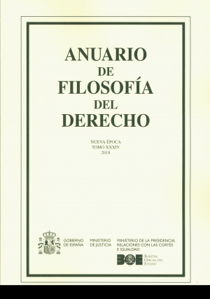 Cubierta de ANUARIO DE FILOSOFÍA DEL DERECHO 2018