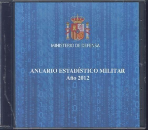 Cubierta de ANUARIO ESTADÍSTICO MILITAR AÑO 2012. CD-ROM.