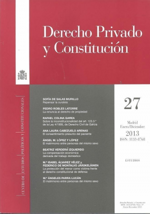 Cubierta de DERECHO PRIVADO Y CONSTITUCIÒN Nº 27