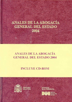 Cubierta de ANALES DE LA ABOGACÍA GENERAL DEL ESTADO 2004