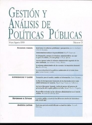 GESTIÓN Y ANÁLISIS DE POLÍTICAS PÚBLICAS Nº 15