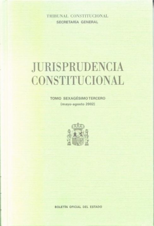 Cubierta de JURISPRUDENCIA CONSTITUCIONAL 2002