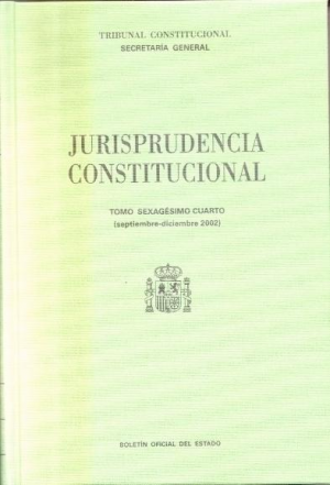 Cubierta de JURISPRUDENCIA CONSTITUCIONAL 2002