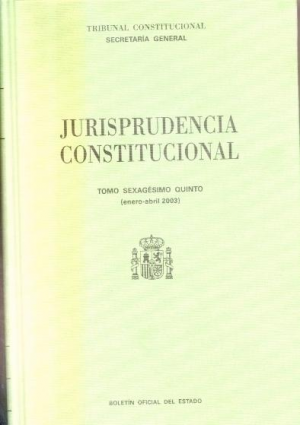 Cubierta de JURISPRUDENCIA CONSTITUCIONAL 2003