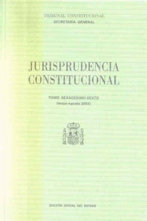 Cubierta de JURISPRUDENCIA CONSTITUCIONAL 2003