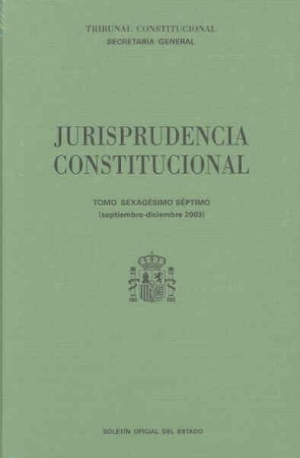 Cubierta de JURISPRUDENCIA CONSTITUCIONAL 2003