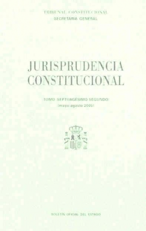 Cubierta de JURISPRUDENCIA CONSTITUCIONAL 2005