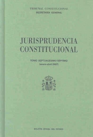 Cubierta de JURISPRUDENCIA CONSTITUCIONAL 2007