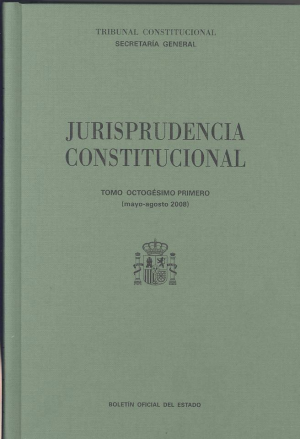 Cubierta de JURISPRUDENCIA CONSTITUCIONAL 2008