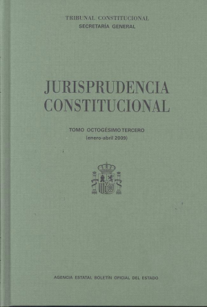 Cubierta de JURISPRUDENCIA CONSTITUCIONAL 2009