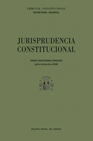 Cubierta de JURISPRUDENCIA CONSTITUCIONAL 2018