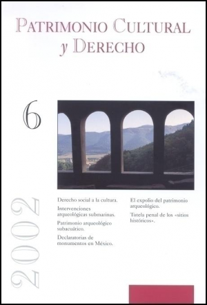 Cubierta de PATRIMONIO CULTURAL Y DERECHO 2002