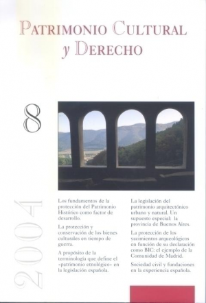Cubierta de PATRIMONIO CULTURAL Y DERECHO 2004