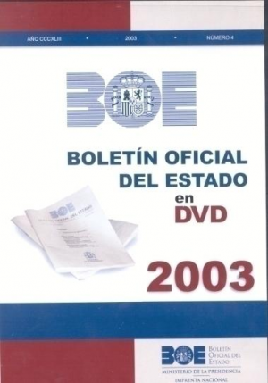 Cubierta de BOE EN DVD 2003