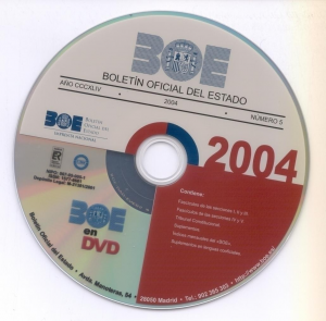 Cubierta de BOE EN DVD 2004