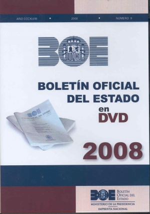 Cubierta de BOE EN DVD 2008