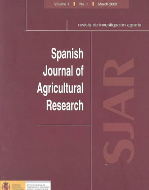 Cubierta de SPANISH JOURNAL OF AGRICULTURAL RESEARCH (VOL 1 Nº 1)