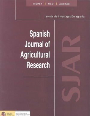 Cubierta de SPANISH JOURNAL OF AGRICULTURAL RESEARCH (VOL 1 Nº 2)