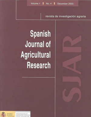 Cubierta de SPANISH JOURNAL OF AGRICULTURAL RESEARCH (VOL 1 Nº 4)