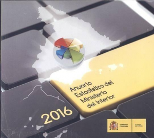 Cubierta de ANUARIO ESTADÍSTICO DEL MINISTERIO DEL INTERIOR 2016 CD-ROM