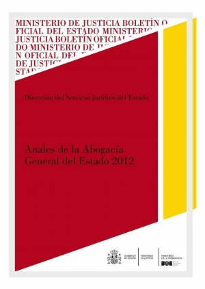 Cubierta de ANALES DE LA ABOGACÍA GENERAL DEL ESTADO 2012