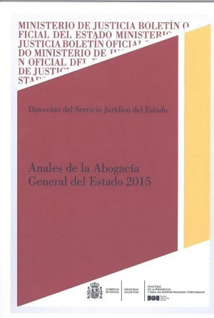 Cubierta de ANALES DE LA ABOGACÍA GENERAL DEL ESTADO 2015