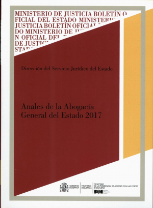 Cubierta de ANALES DE LA ABOGACÍA GENERAL DEL ESTADO 2017