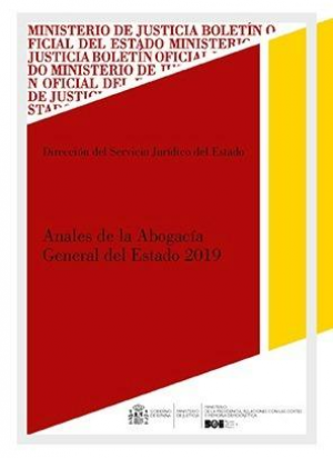 Cubierta de ANALES DE LA ABOGACÍA GENERAL DEL ESTADO 2019