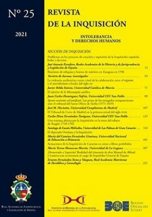 REVISTA DE LA INQUISICIÓN INTOLERANCIA Y DERECHOS HUMANOS NÚMERO 25, 2021