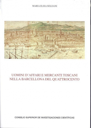 Cubierta de UOMINI D'AFFARI E MERCANTI TOSCANI NELLA BARCELLONA DEL QUATTROCENTO