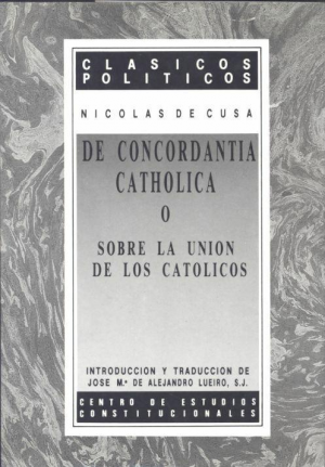 Cubierta de DE CONCORDANTIA CATHOLICA O SOBRE LA UNIÓN DE LOS CATÓLICOS
