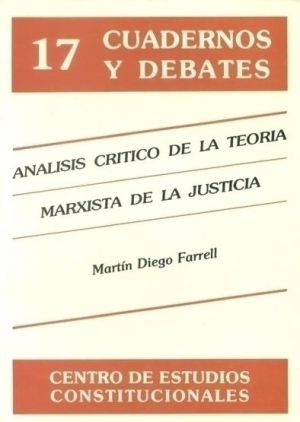 Cubierta de ANÁLISIS CRÍTICO DE LA TEORÍA MARXISTA DE LA JUSTICIA