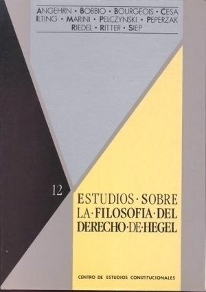 Cubierta de ESTUDIOS SOBRE LA FILOSOFÍA DEL DERECHO DE HEGEL