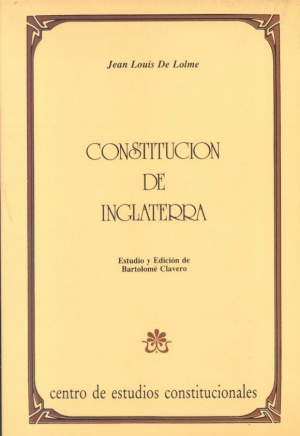 Cubierta de CONSTITUCIÓN DE INGLATERRA