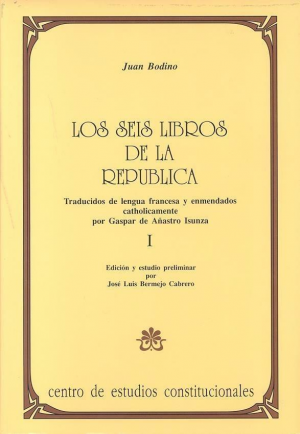 Cubierta de LOS SEIS LIBROS DE LA REPÚBLICA. 2 VOLÚMENES