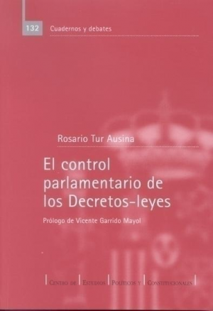 Cubierta de EL CONTROL PARLAMENTARIO DE LOS DECRETOS-LEYES