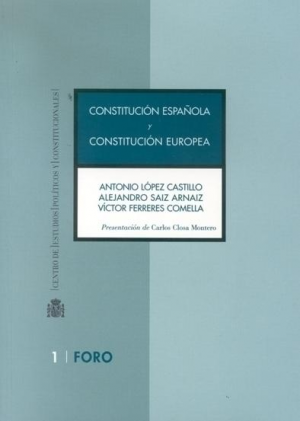 Cubierta de CONSTITUCIÓN ESPAÑOLA Y CONSTITUCIÓN EUROPEA