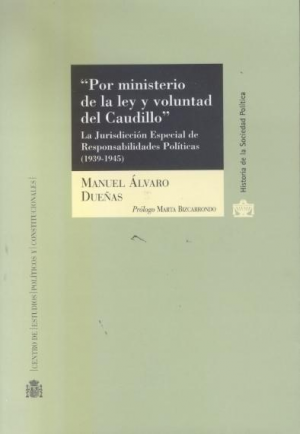 Cubierta de "POR MINISTERIO DE LA LEY Y VOLUNTAD DEL CAUDILLO"