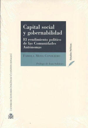 Cubierta de CAPITAL SOCIAL Y GOBERNABILIDAD