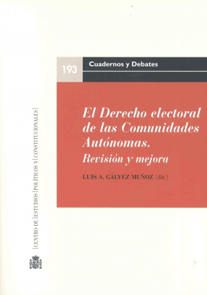 EL DERECHO ELECTORAL DE LAS COMUNIDADES AUTÓNOMAS