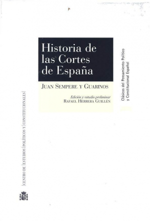 Cubierta de HISTORIA DE LAS CORTES DE ESPAÑA