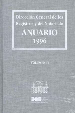 ANUARIO 1996 DIRECCIÓN GENERAL DE LOS REGISTROS Y DEL NOTARIADO