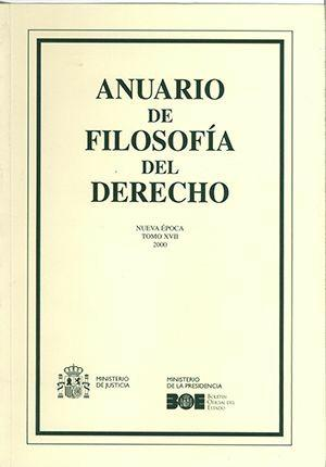 Cubierta de ANUARIO DE FILOSOFÍA DEL DERECHO 2000